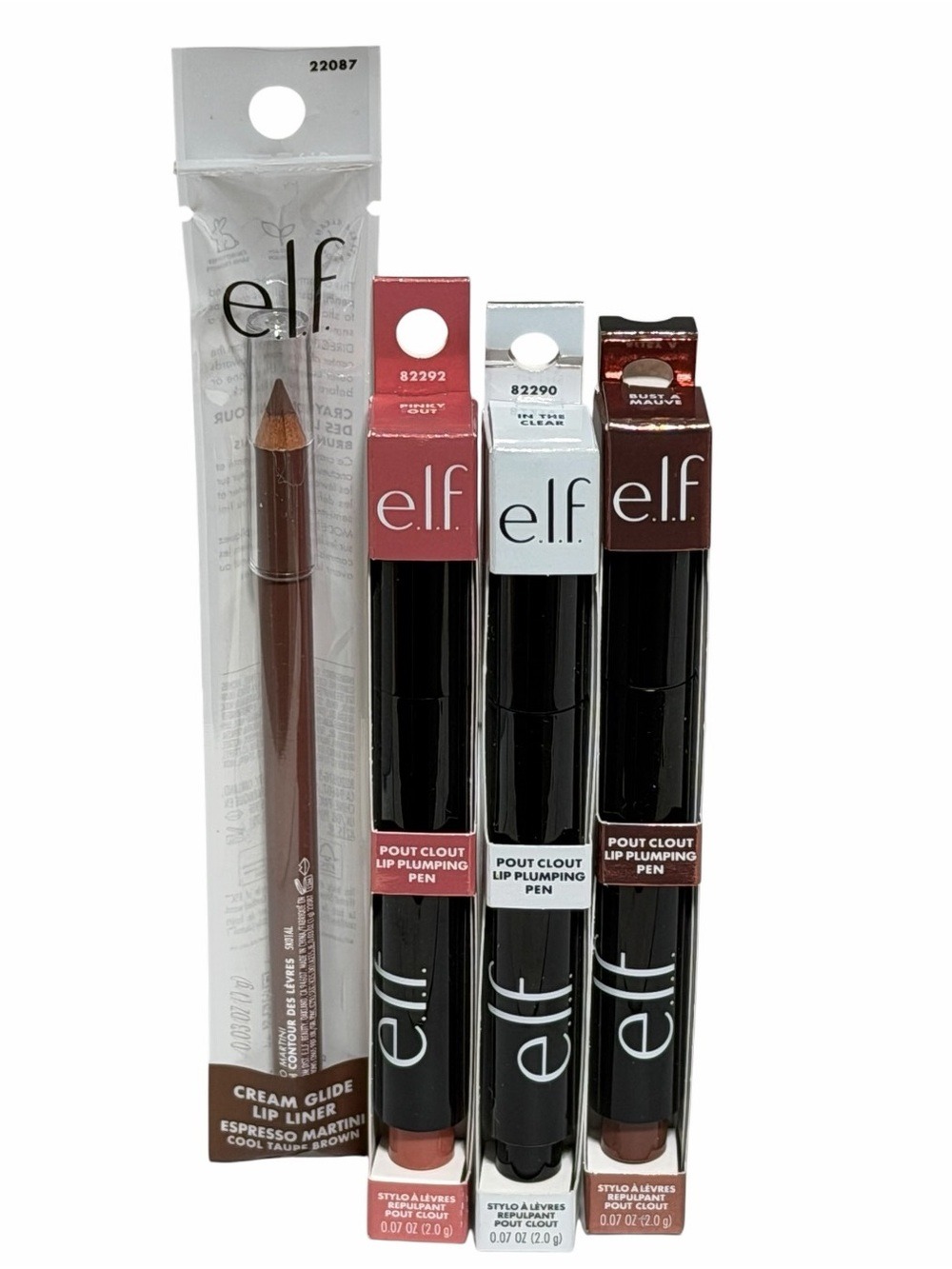 Elf Pout Clout Lip Plumping Pen X 3 & Lip Liner